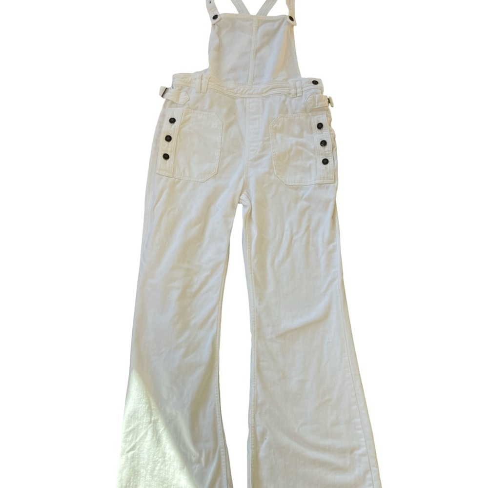 We The Free by Free People White Denim Overalls